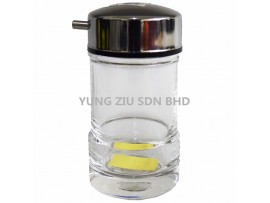 9112#ACRYLIC SEASON SAUSE BOTTLE(STAINLESS STEEL COVER)6.5*12.5CM